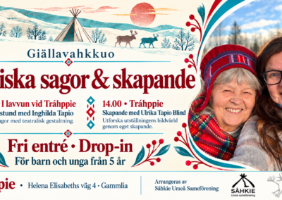 Samiska sagor & skapande – en programdag för barn och unga  24 oktober kl 13.00