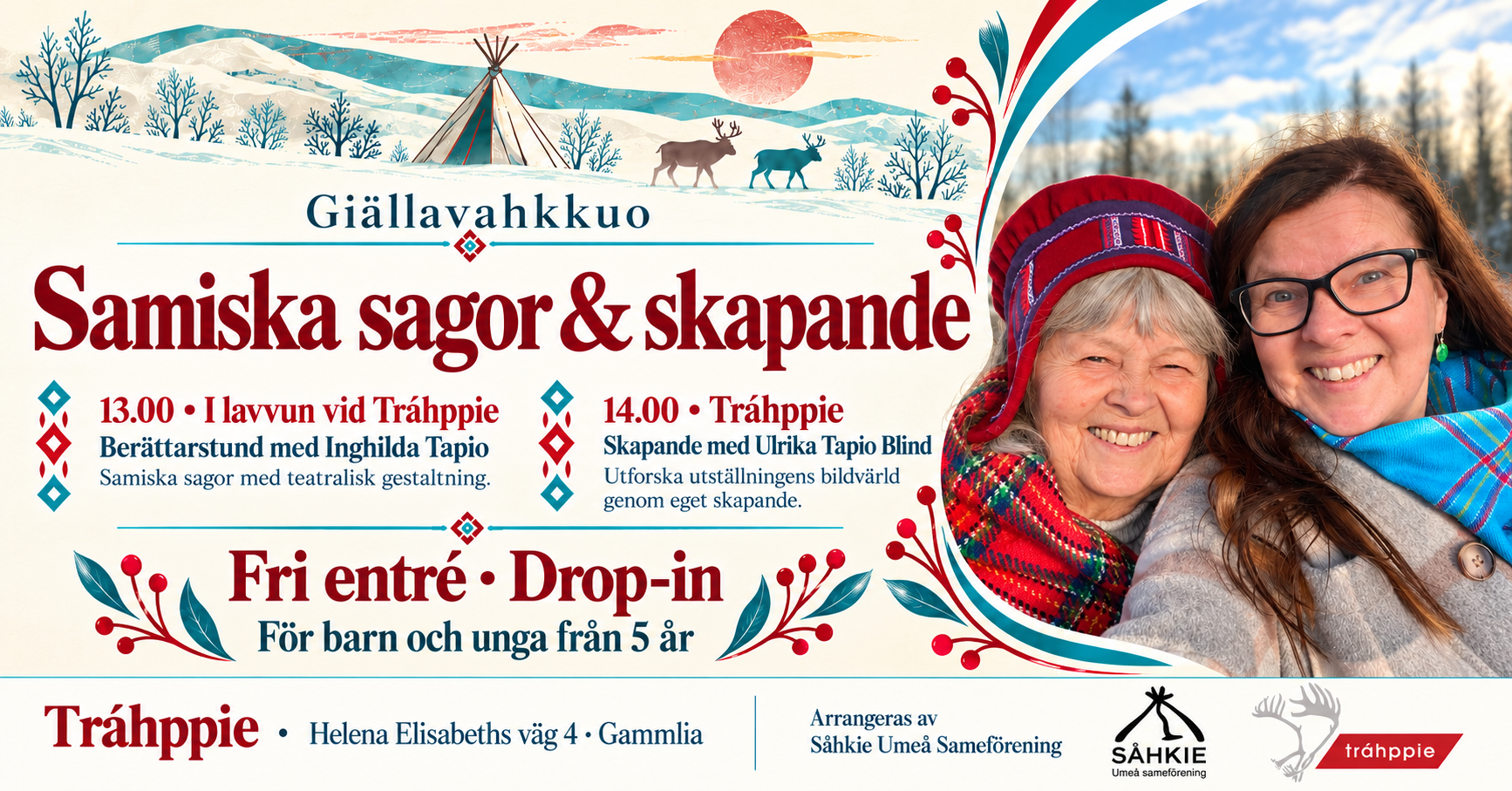 Samiska sagor och skapande i Tráhppie